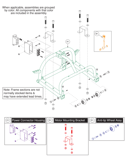 Rear Frame Assy. parts diagram