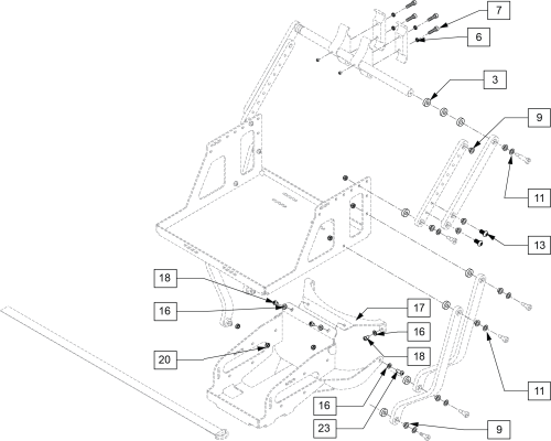 Qm710 Vent & Batt Tray Asap2 parts diagram