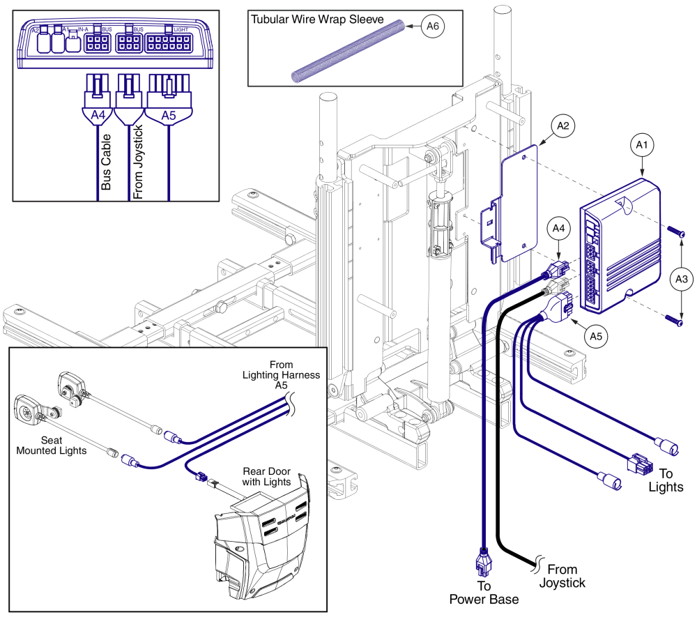 Lighting Thru Lm, Tb3 Static Seat, Ne+, (stretto W/ Front Seat And Rear Door Lights) parts diagram