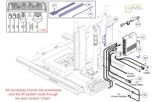 Lights Thru Lam2, Lift & Tilt, Ne+ - Reac Lift/i-level (stretto Rear Door Lights) parts diagram