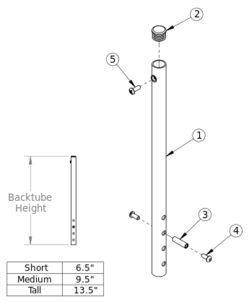 (discontinued) Rogue Backtube parts diagram