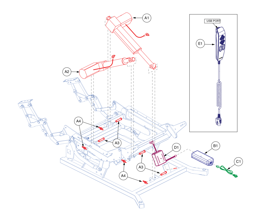 Motor,lift,emc,delta Drive,dz-sw-384-206,(okin: 85152) parts diagram