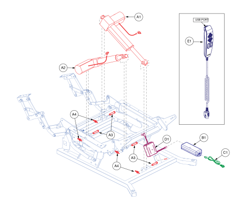 Motor,lift,emc,delta Drive,dz-sw-384-206,(okin: 85152) parts diagram