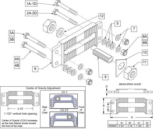 Offset Axle Plate parts diagram
