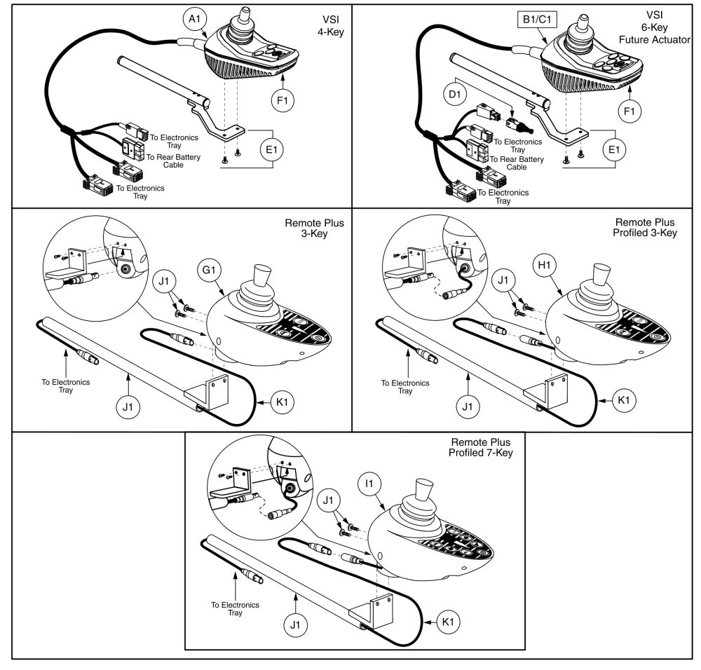 Controller, Joystick Assembly, Jazzy 610 parts diagram