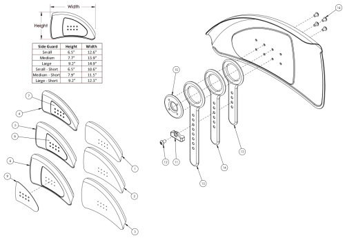 Rogue2 Side Guards - Adjustable Fender parts diagram