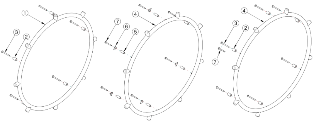 Liberty Projection Handrim parts diagram