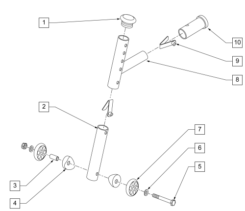 Adjustable Rear Anti-tip (1000, 2000, 2000hd, 3000,4000) parts diagram