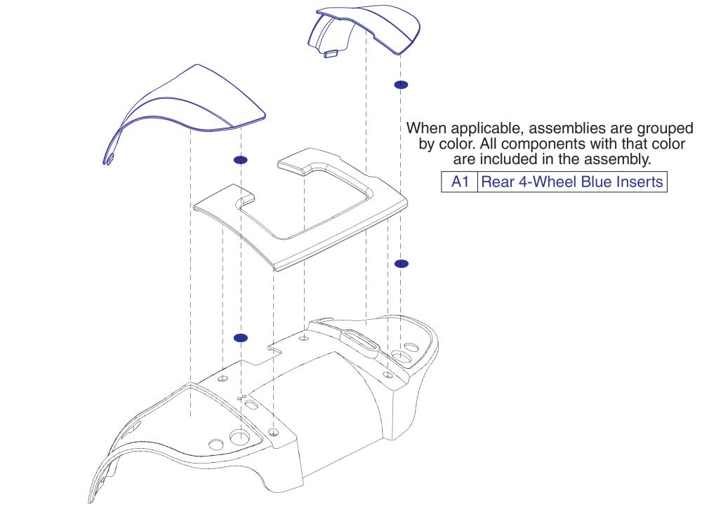 Rear Shroud Inserts, 4 Wheel, Gogo Sport parts diagram