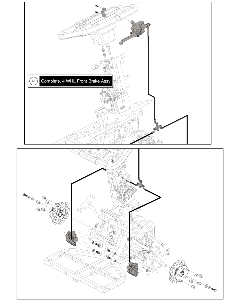 Hand Brake Assy, Px4 parts diagram