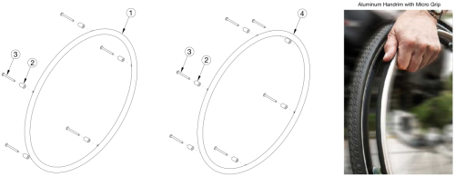 Cr45 Handrims - Aluminum Anodized parts diagram