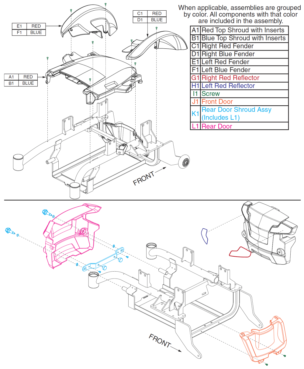 Shroud Assy, Elite Hd parts diagram