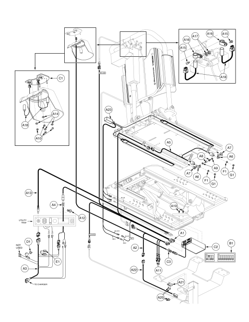 Tilt, Recline, Elevate, And Combined Legs, Switch-it, Tb1 Electronics parts diagram