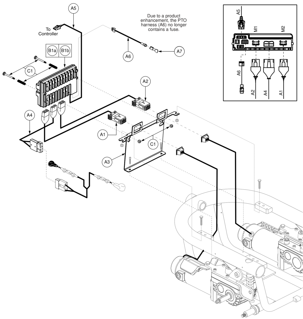 Vr2 Electronics, Tilt Thru Toggle/future Actuator Expansion, Off-board Charger, Q610 parts diagram