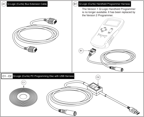 Q-logic (curtis) Gen 1 Handheld Programmer parts diagram