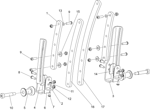 Flexi Arm Lock Post Kit Rehab parts diagram