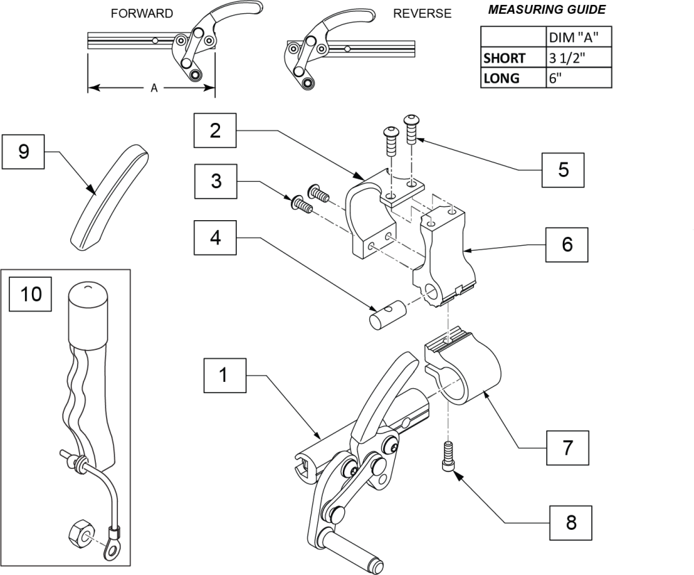 High Mount - Pull Wheel Lock parts diagram