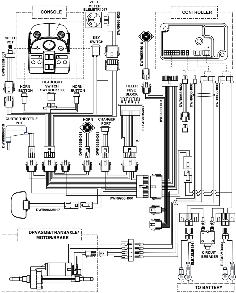 S-drive Electrical System Diagram, Victory 10 Series parts diagram