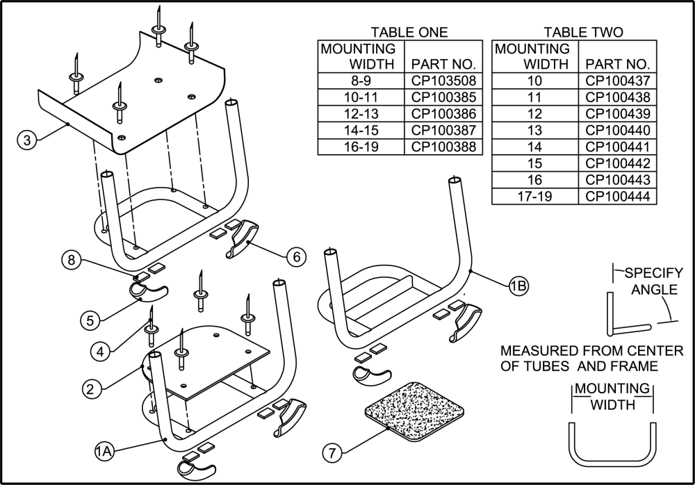 Footrest Assembly parts diagram