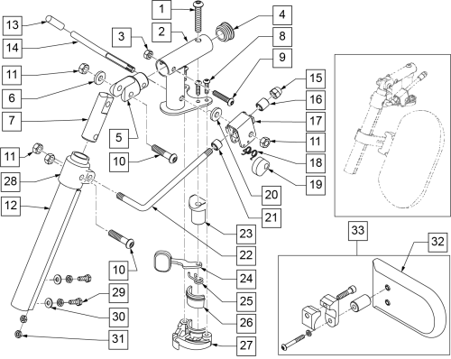 Elevating Hemi Hanger parts diagram