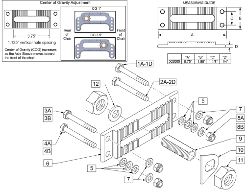 Standard Axle Plate parts diagram