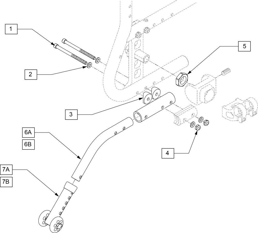 Q2 Anti-tip Adapter parts diagram