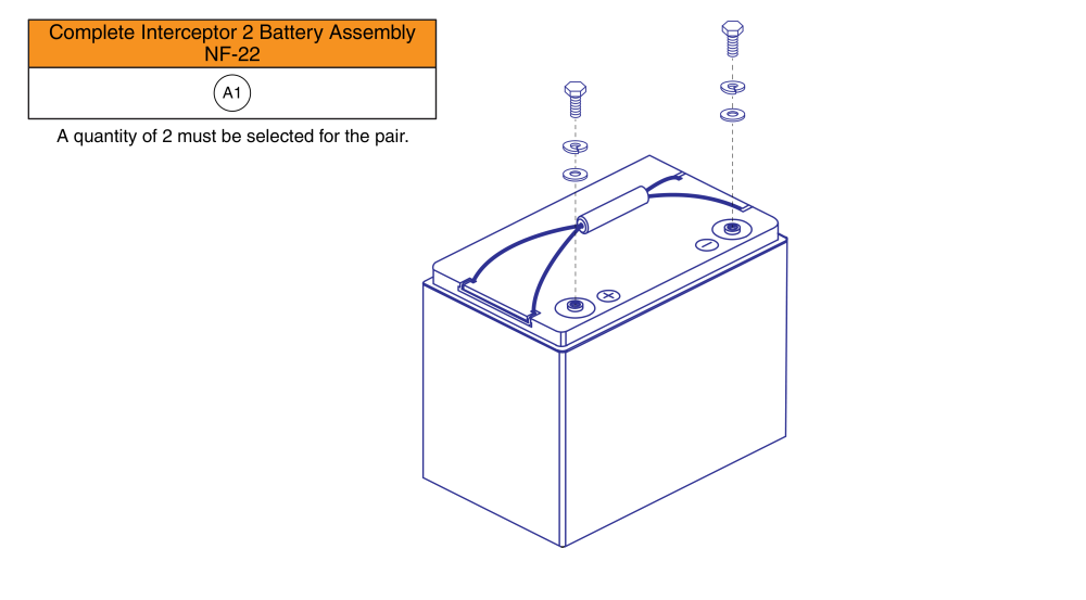Nf22 Battery Assembly, Interceptor 2 parts diagram