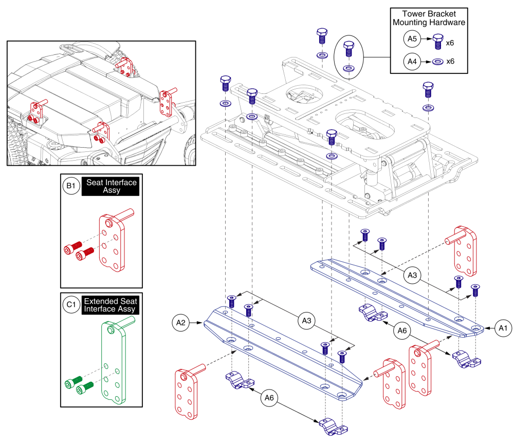 R44 (rival) Tilt (tb3.5) Interface, Tb3 parts diagram