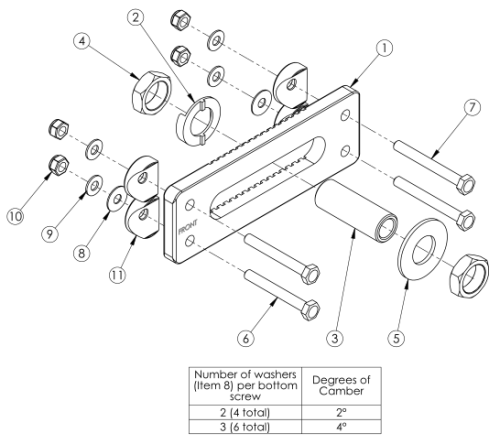 (discontinued) Catalyst 5 Standard Axle Plate parts diagram