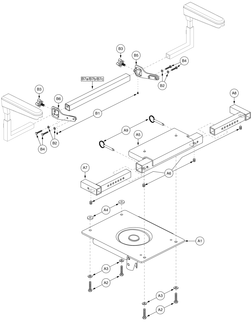 Jazzy Select - Select 115 Rec 16-20w Ss Without Charger Bag parts diagram