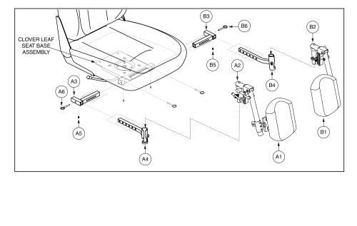 Style #12 Elrs W/residual Limb Supports, Clover Leaf Seat parts diagram