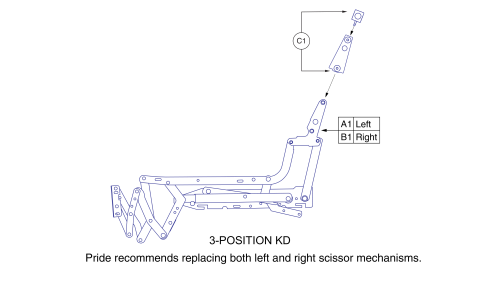 3 Position Scissor Mechanisms, Brkindv1199 / Brkindv1200 parts diagram