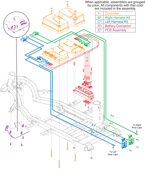 Controllers, Dynamic, 50amp parts diagram