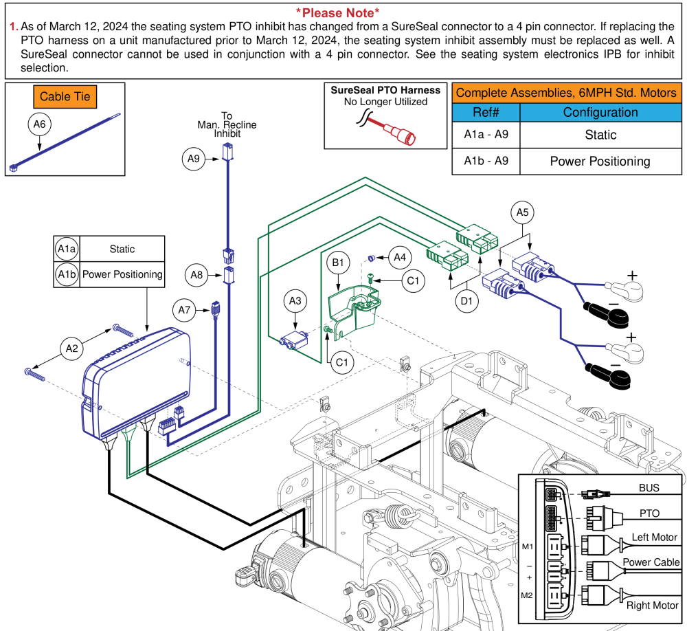 Ne+ Base Electronics, Manual Recline, Q6 Edge 2.0 parts diagram