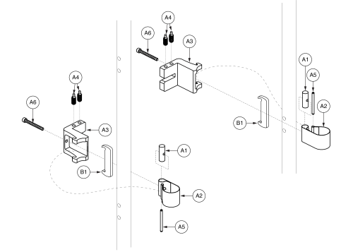 Synergy Shape 2 Back, Clamp Block Assembly, 2 Point parts diagram