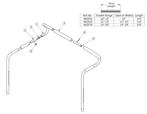 Flip Removable Stroller Handle parts diagram