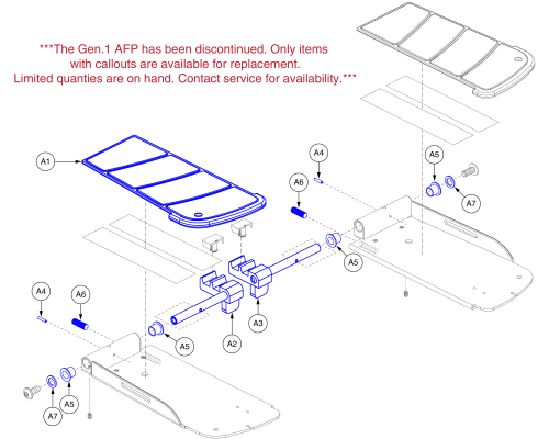 Gen. 1 Power Afp Depth Adjustable Foot Plates parts diagram