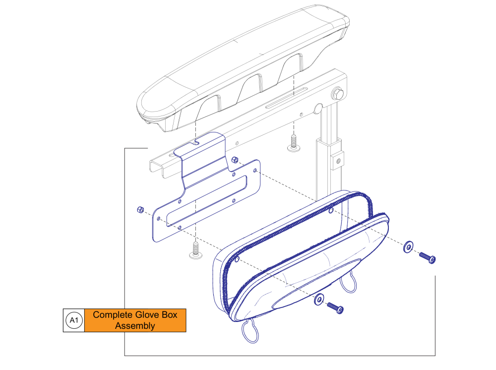 Glove Box, Q-captain parts diagram