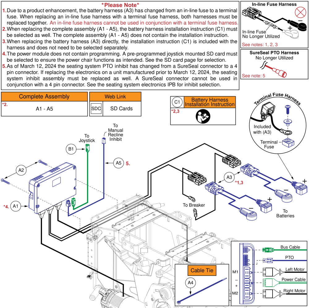 Ql3 Electronics, Std. Motors, Manual Recline, Stretto parts diagram