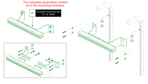 Accessory Bar - Kozmo Pediatric Seat parts diagram