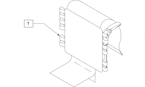 Folding Push Handle Adjustable Backrest Upholstery parts diagram