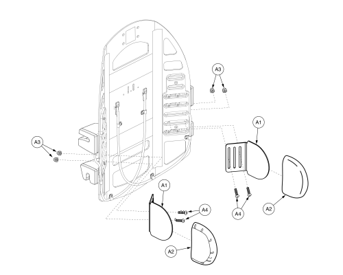 Synergy Shape Back Lateral Support parts diagram