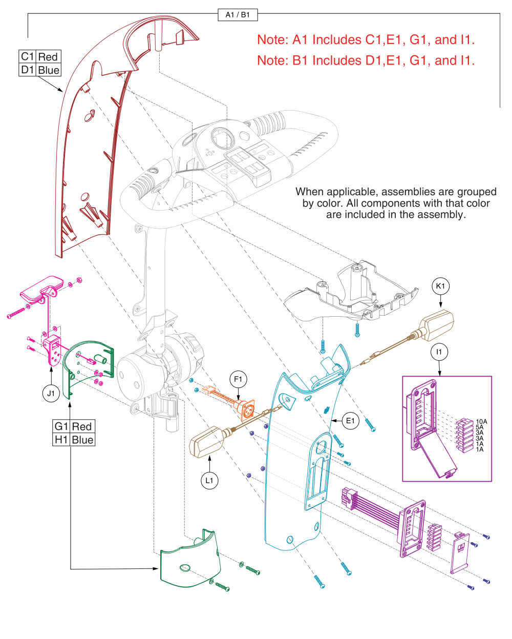 Front Tiller Shroud  W/ Lighting Assy, Victory Sport, S710dxw parts diagram