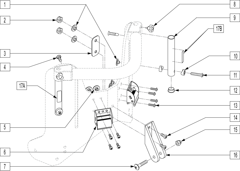 Rear Shell Attachments parts diagram