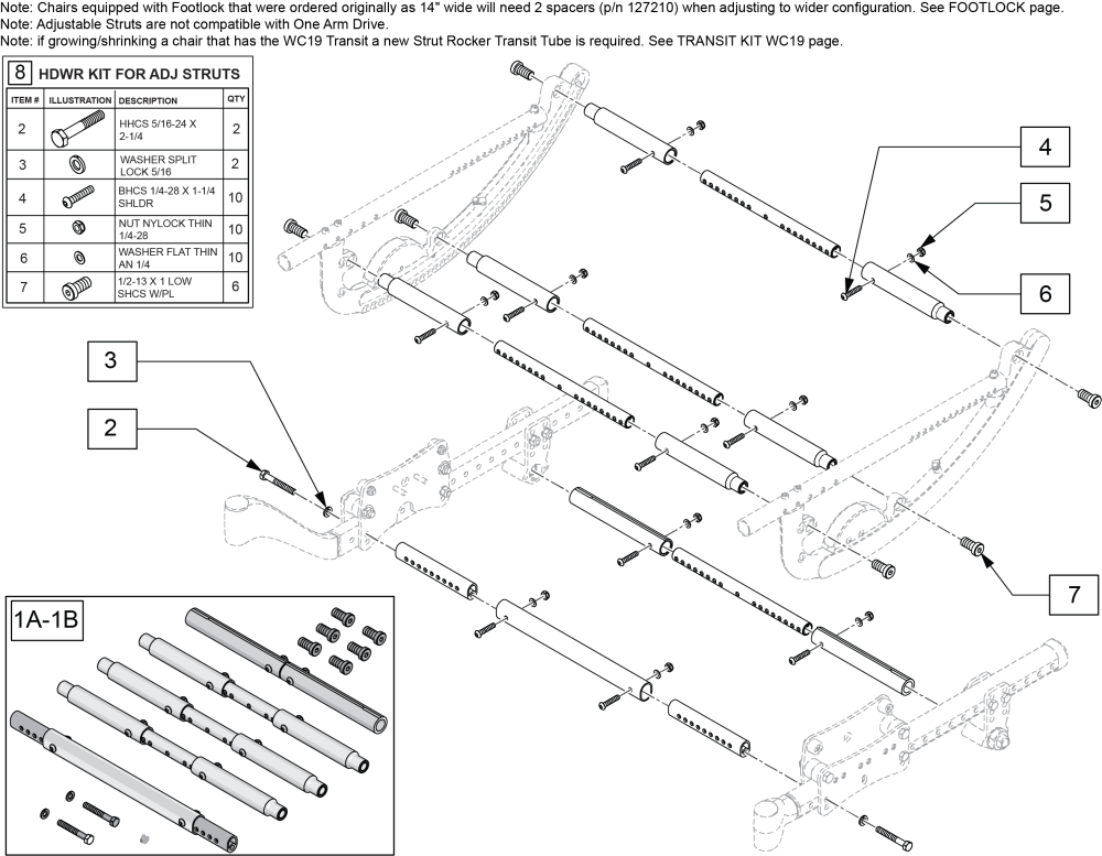 Adjustable Strut Kit After S/n  Zrs-041800 & Zrse-051100 parts diagram