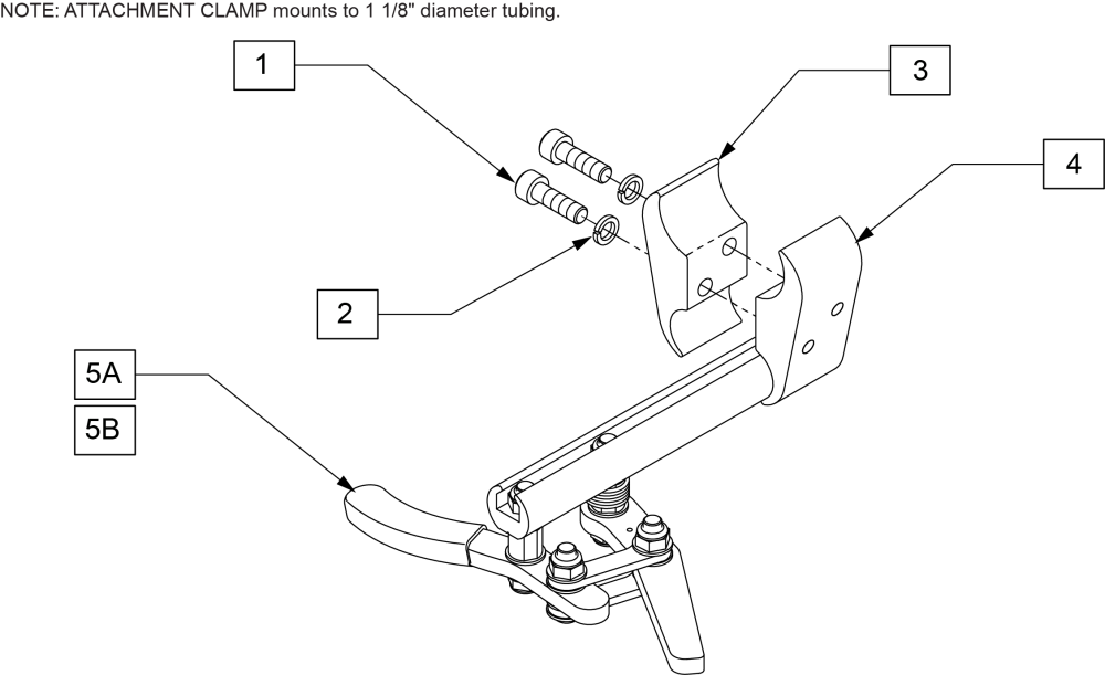 High Mount Ergo (scissor) Wheel Lock - Qri parts diagram