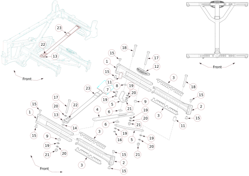 Liberty Folding Base Cross Brace - Growth parts diagram