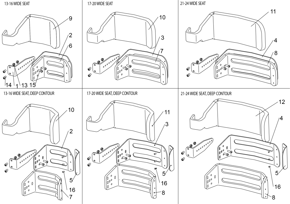 Calf Pads Sa Elevating parts diagram