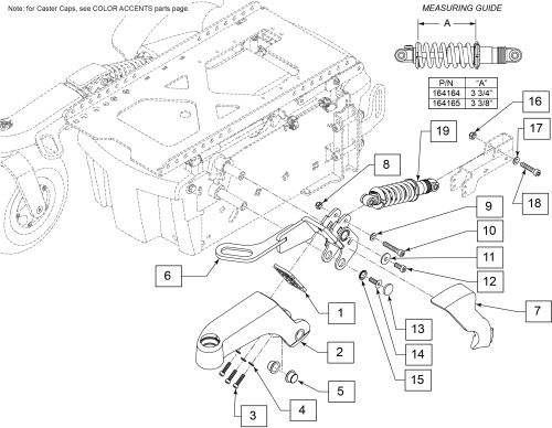 Q500 H Suspension And Caster Arm parts diagram