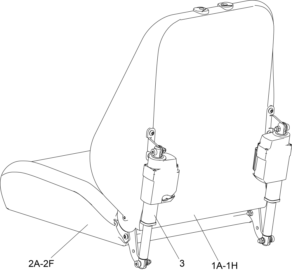 Mps Pwr Rec Mps Seat For Std Arms parts diagram